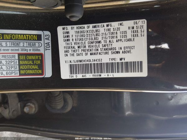 2013 HONDA CR-V LX