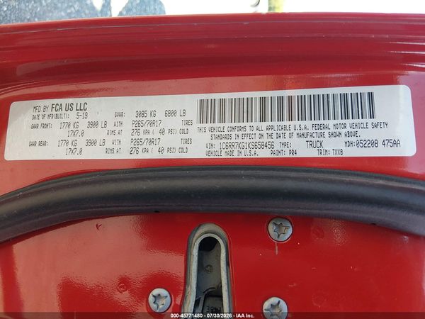 2019 RAM 1500 CLASSIC TRADESMAN  4X4 5'7 BOX