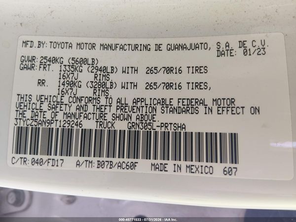 2023 TOYOTA TACOMA TRD OFF ROAD