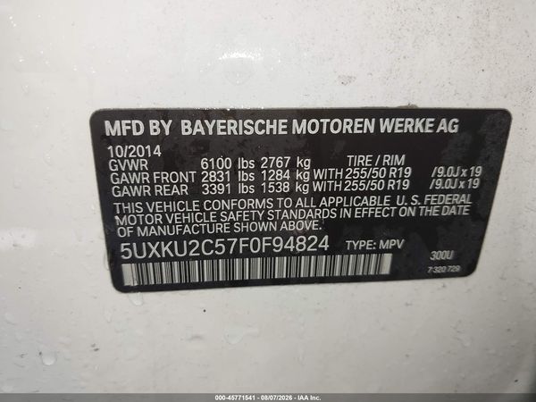 2015 BMW X6 XDRIVE35I
