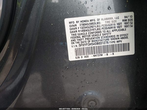 2013 HONDA PILOT EX-L