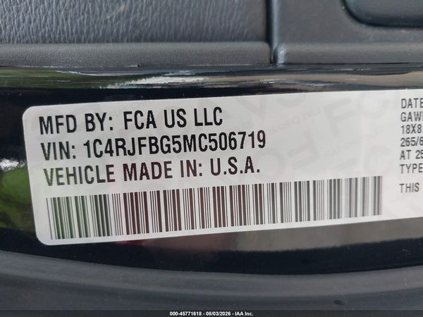 2021 JEEP GRAND CHEROKEE LIMITED 4X4