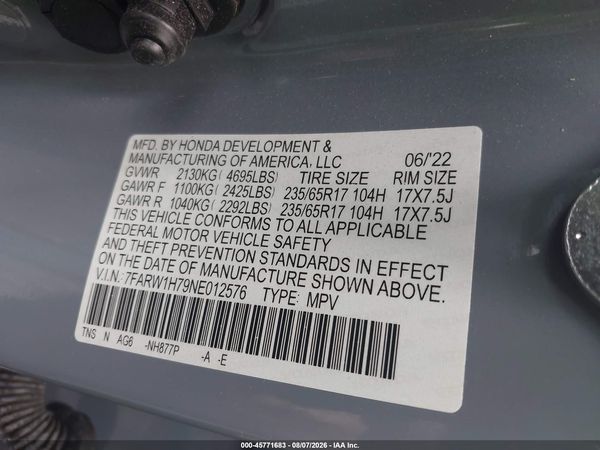 2022 HONDA CR-V 2WD SPECIAL EDITION