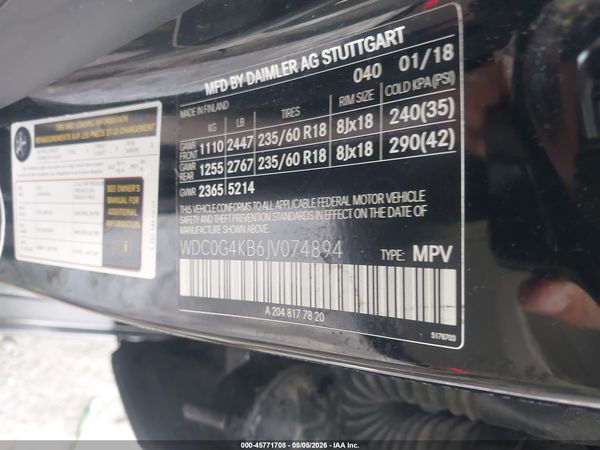 2018 MERCEDES-BENZ GLC 300 4MATIC