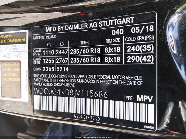 2018 MERCEDES-BENZ GLC 300 4MATIC