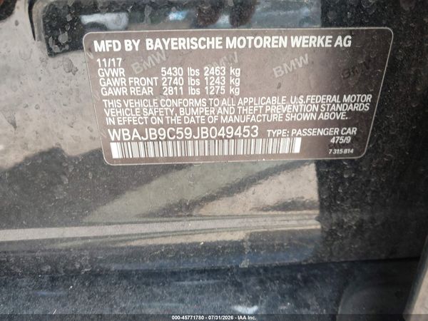 2018 BMW M550I XDRIVE