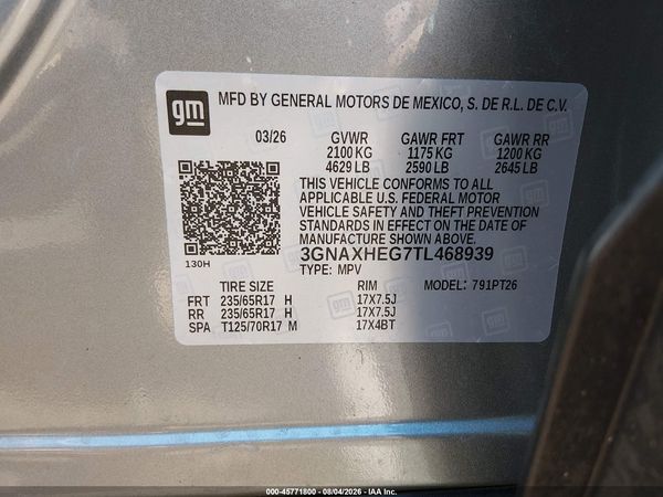 2026 CHEVROLET EQUINOX FWD LT — I9