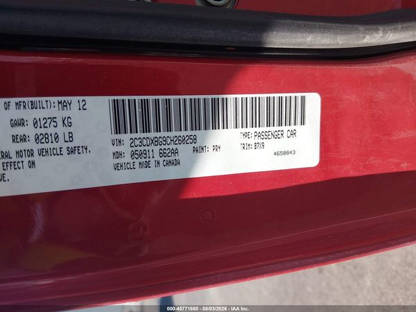 2012 DODGE CHARGER SE