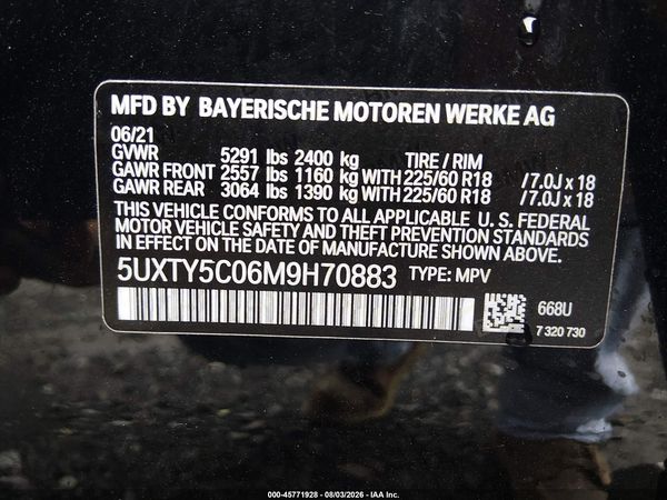 2021 BMW X3 XDRIVE30I