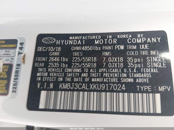 2019 HYUNDAI TUCSON LIMITED