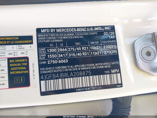 2020 MERCEDES-BENZ GLE 350 GLE350