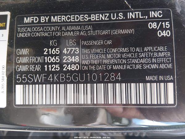 2016 MERCEDES-BENZ C 300 4MATIC