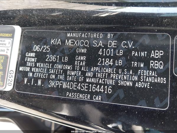2025 KIA K4 GT-LINE