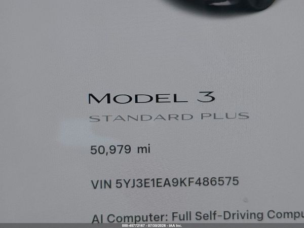 2019 TESLA MODEL 3
