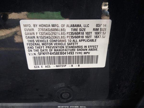 2014 HONDA PILOT EX-L