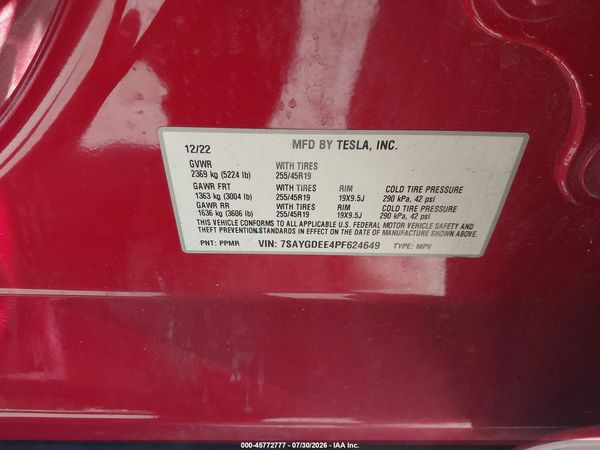 2023 TESLA MODEL Y