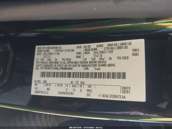 2020 FORD F-150 XLT
