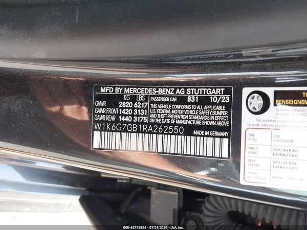 2024 MERCEDES-BENZ S 580 4MATIC — I9