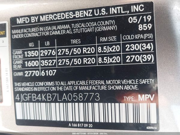 2020 MERCEDES-BENZ GLE 350 4MATIC