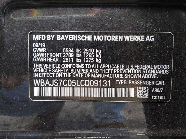 2020 BMW M550I XDRIVE