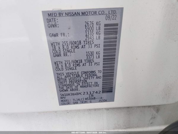 2023 NISSAN PATHFINDER SV FWD