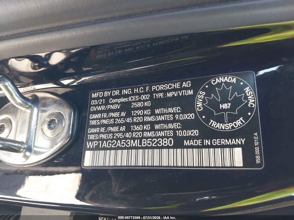 2021 PORSCHE MACAN GTS