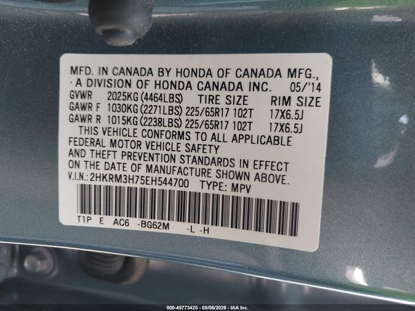 2014 HONDA CR-V EX-L