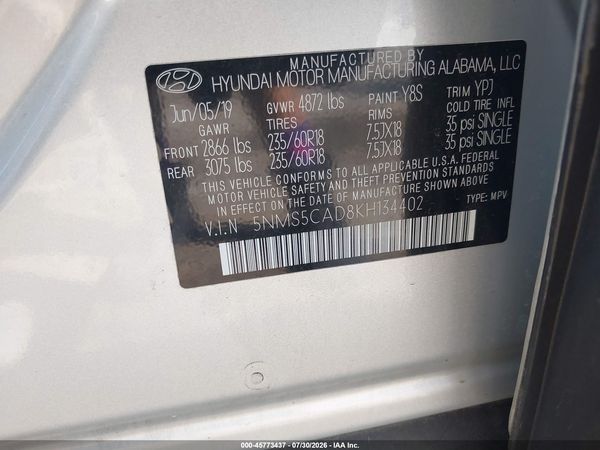 2019 HYUNDAI SANTA FE ULTIMATE