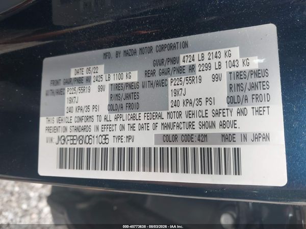 2022 MAZDA CX-5 2.5 S PREMIUM PLUS