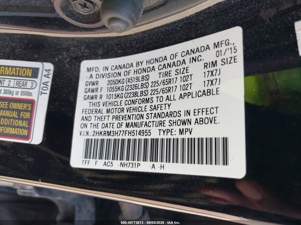 2015 HONDA CR-V EX-L