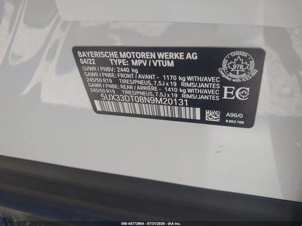 2022 BMW X4 XDRIVE30I