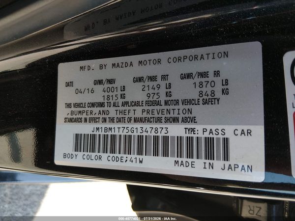 2016 MAZDA MAZDA3 I SPORT