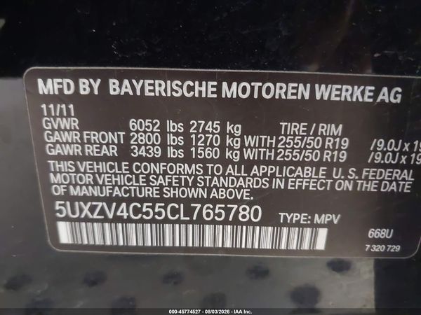 2012 BMW X5