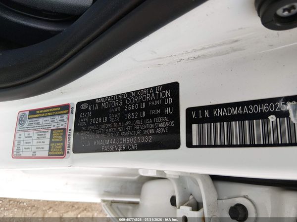 2017 KIA RIO LX