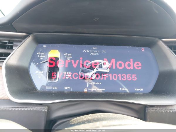2018 TESLA MODEL X 100D/75D/P100D