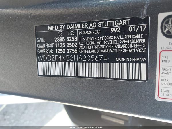 2017 MERCEDES-BENZ E 300 4MATIC