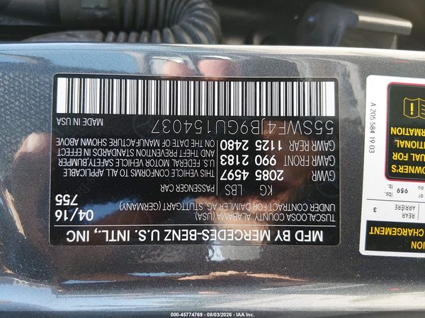 2016 MERCEDES-BENZ C 300 C300
