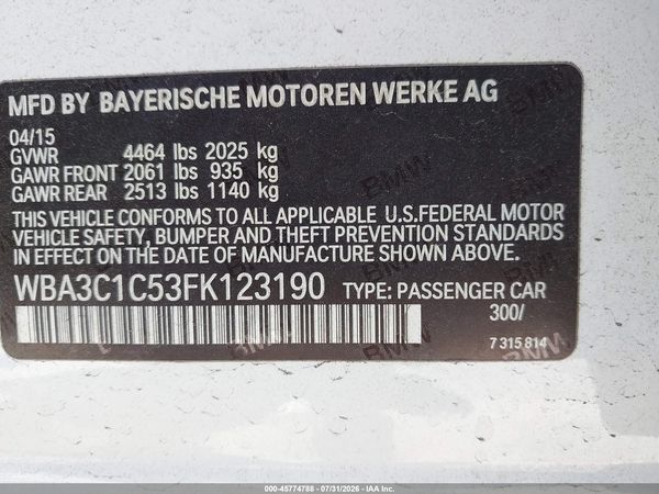 2015 BMW 328I