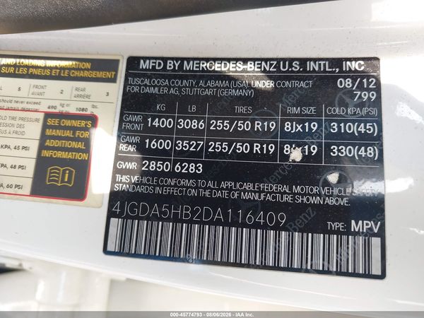 2013 MERCEDES-BENZ ML 350 4MATIC