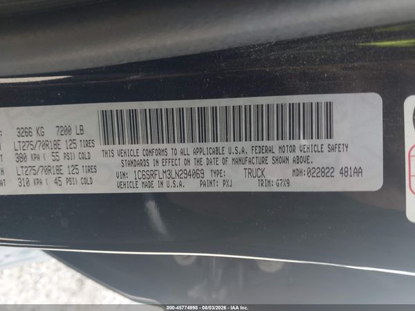 2020 RAM 1500 REBEL  4X4 5'7 BOX