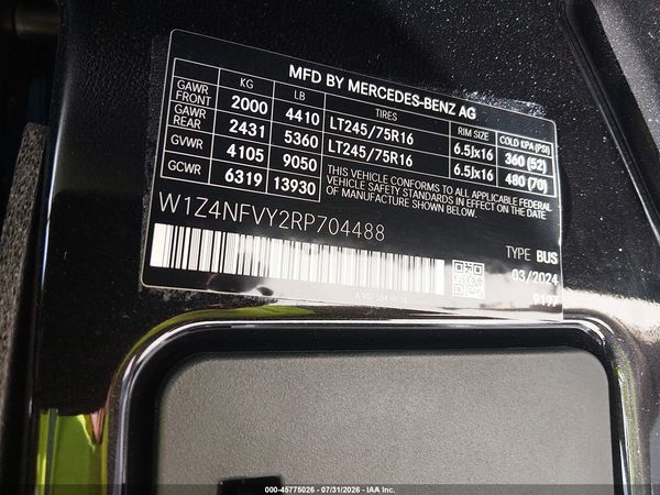 2024 MERCEDES-BENZ SPRINTER 2500