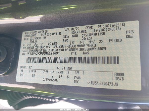 2025 FORD F-150 STX