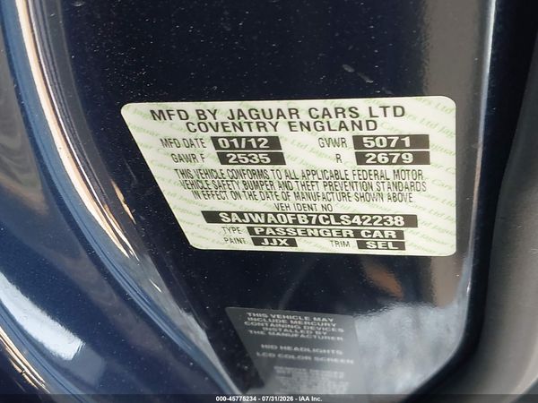 2012 JAGUAR XF