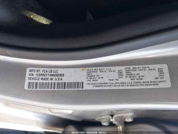 2022 RAM 1500 BIG HORN  4X2 5'7 BOX