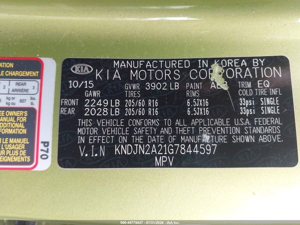 2016 KIA SOUL Plus