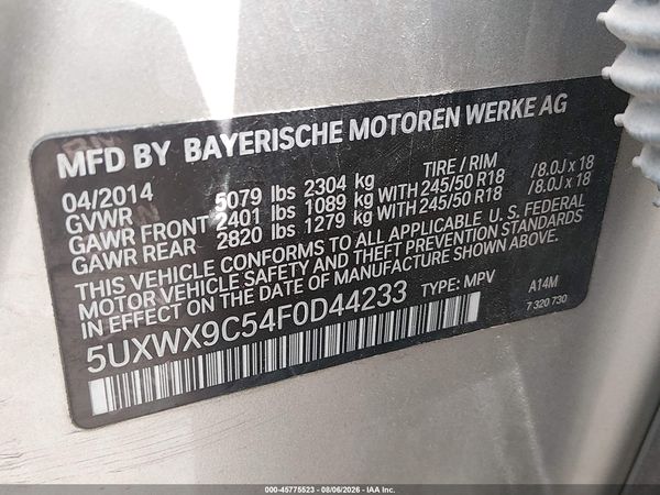 2015 BMW X3 XDRIVE28I