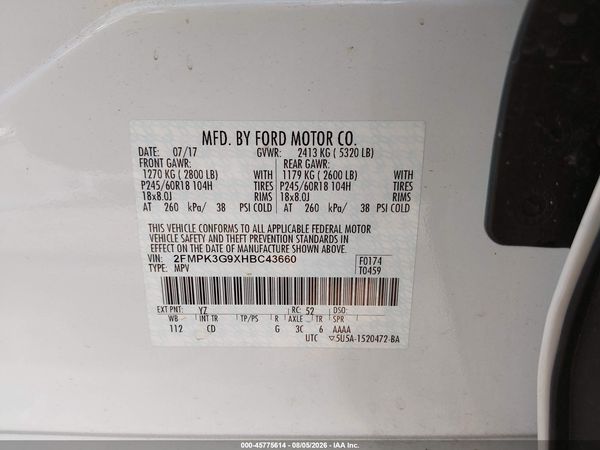2017 FORD EDGE SE