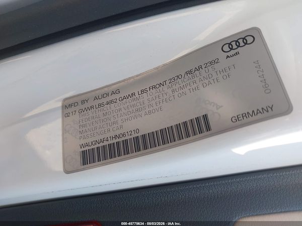 2017 AUDI A4 PREMIUM