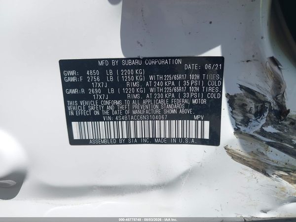2022 SUBARU OUTBACK PREMIUM