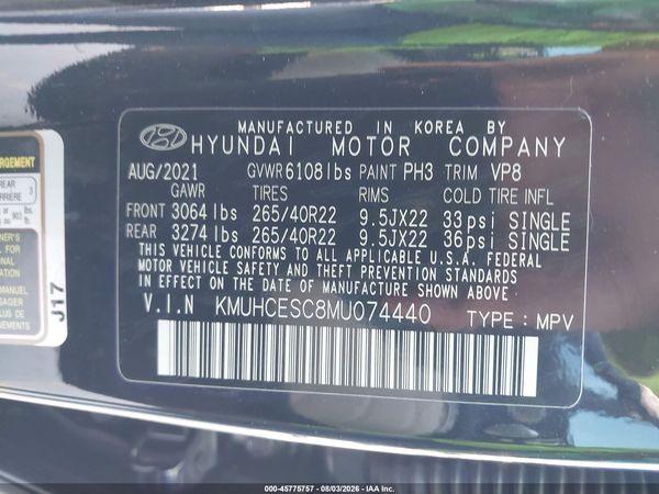 2021 GENESIS GV80 3.5T AWD